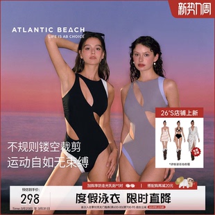 atlanticbeach2025新款 度假连体泳衣女夏高级感性感镂空温泉泳装