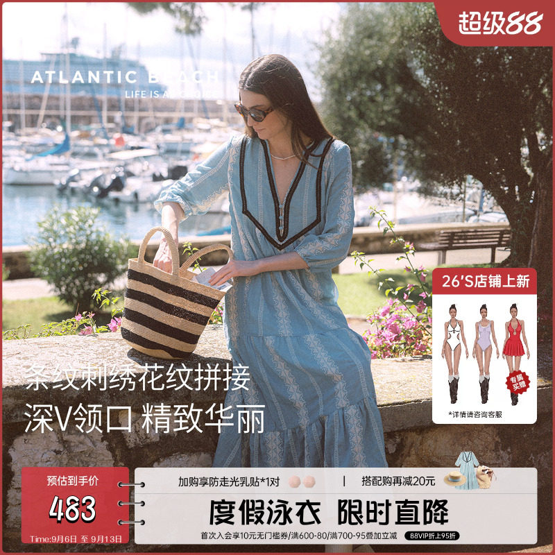 atlanticbeach度假连衣裙裹裙图片