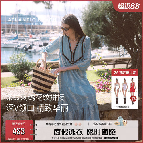 atlanticbeach度假连衣裙裹裙