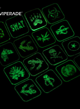 VIPERADE蝰蛇 魔术贴章 橡胶PVC 迷你夜光系列 服饰个性贴章