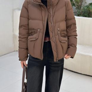 2024新款休闲日韩系简约立领羽绒服