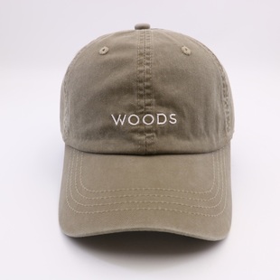 鸭舌帽棒球帽新款 日韩系字母刺绣做旧休闲复古时尚 百搭街头软顶款