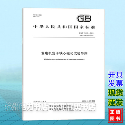 GB/T 20835-2024发电机定子铁心磁化试验导则