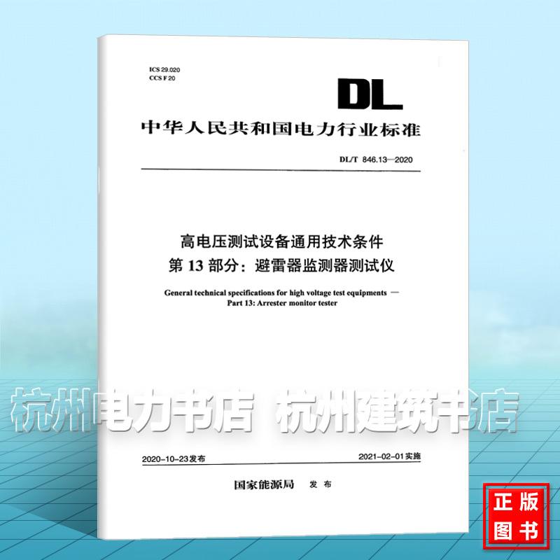 DL/T 846.13-2020 高电压测试设备通用技术条件 第13部分：避雷器监测器测试仪
