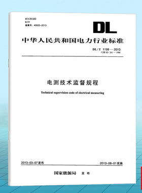 DL/T 1199-2013 电测技术监督规程（代替SD261-1988）