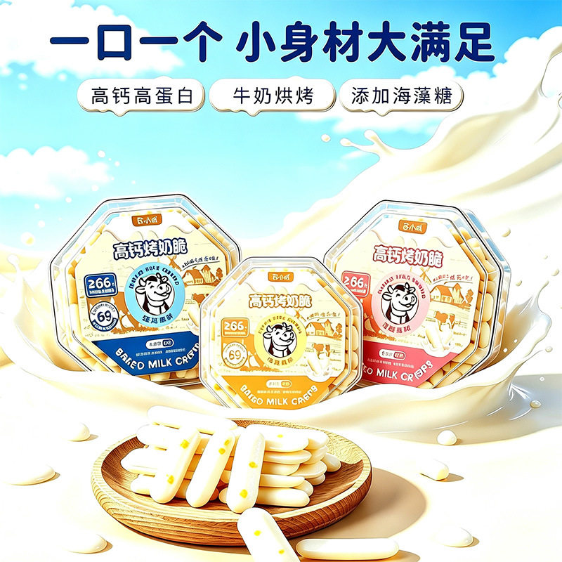 苏小咸高钙烤奶脆70g儿童零食品