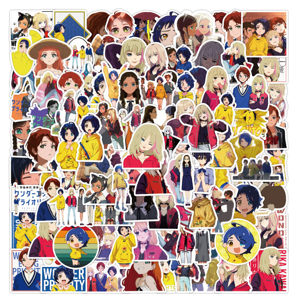 100张卡通动漫奇蛋物语可爱贴画笔记本电脑ipad滑板车摩托车贴纸