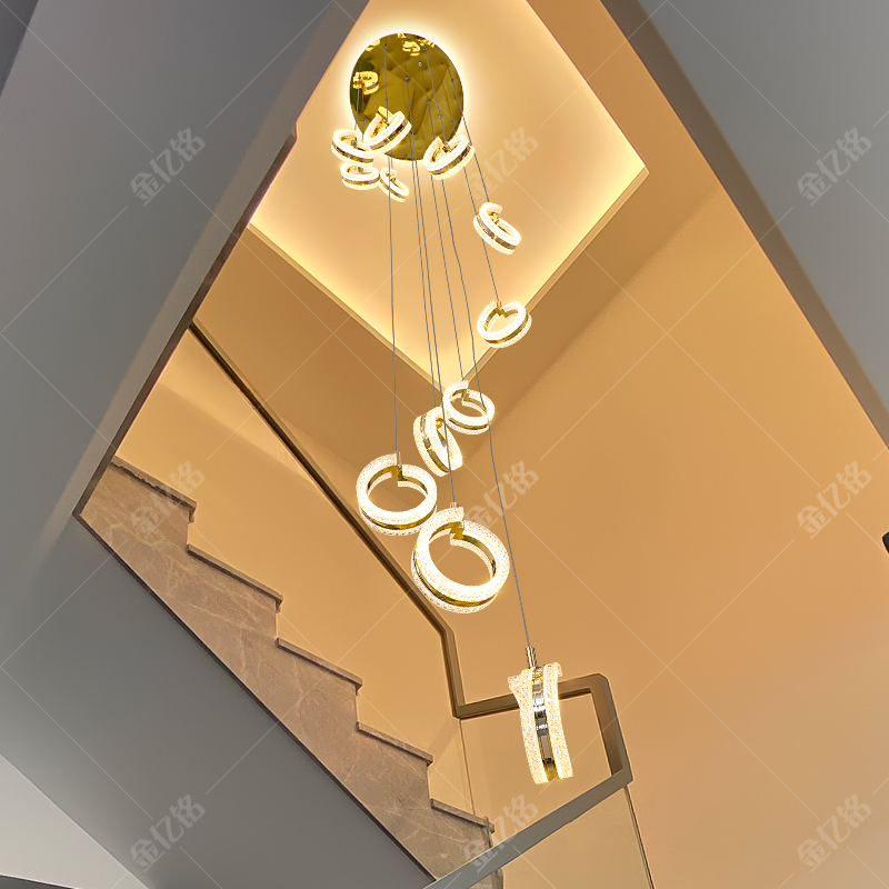 底盘发光智能插拔楼梯吊灯