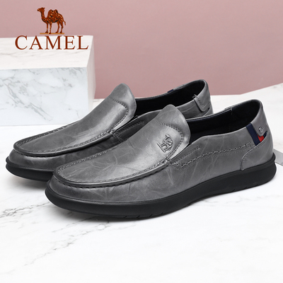 Camel/骆驼皮鞋男2018冬季新款日常休闲男士皮鞋真皮复古男鞋英伦