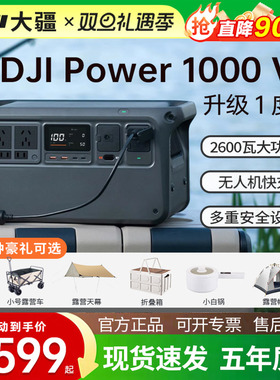 【直降900元】DJI大疆 Power 1000 V2户外移动电源3c认证1度电220V大容量便携露营车载自驾装备