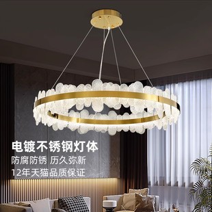 轻奢客厅吊灯简约现代温馨浪漫主卧室饭厅吊灯网红组合套餐灯具