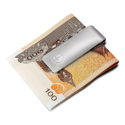 丹麦梵勒高档不锈钢零钱夹美金夹