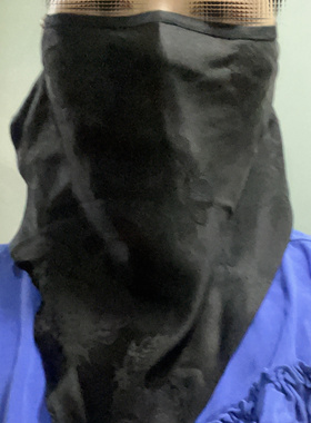 真丝防晒半遮面围巾口罩