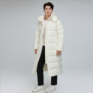 江西共青城羽绒曲恩娜长款羽绒服女冬季2023新款高端95白鸭绒800+