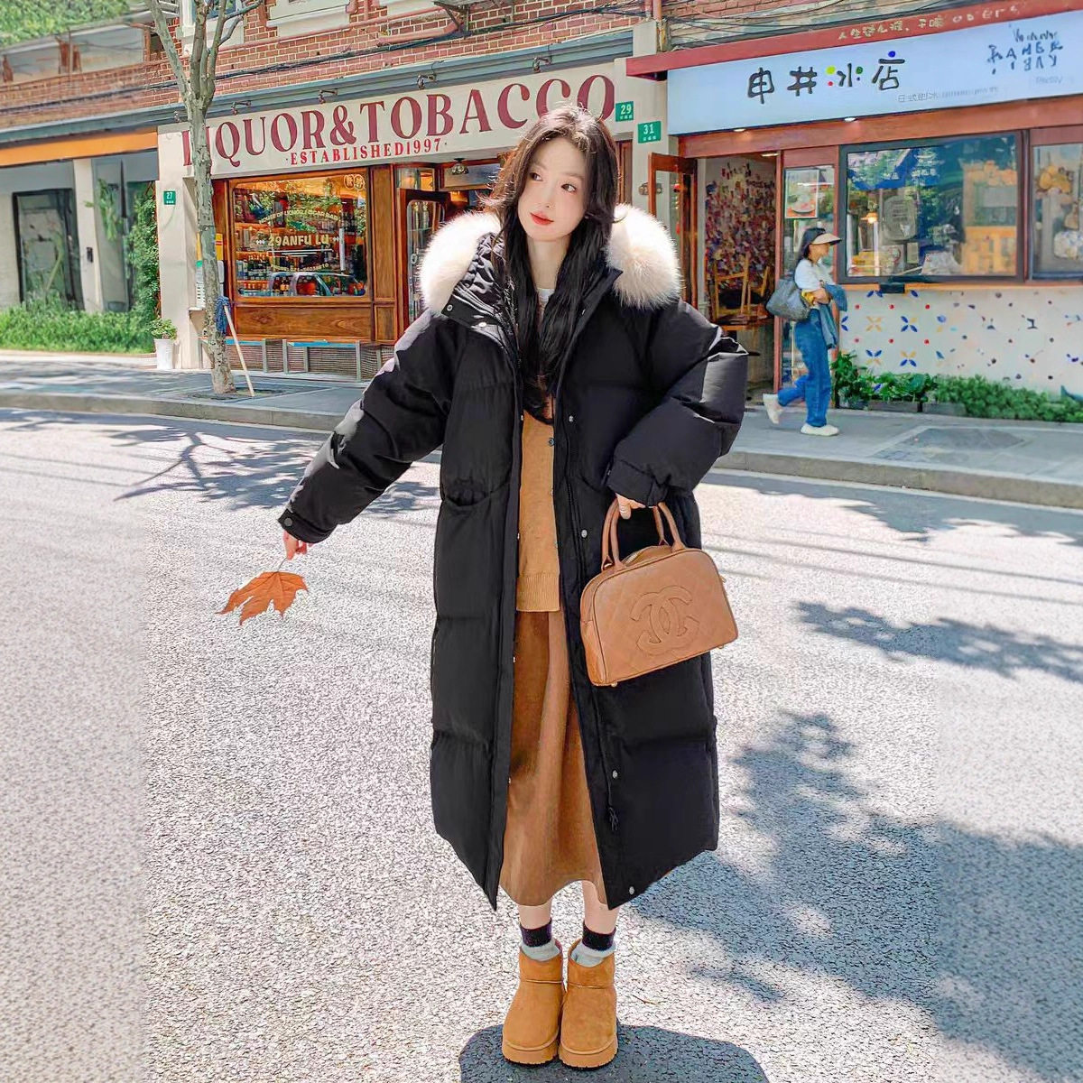 江西共青城羽绒MM明摩同款女装羽绒服女冬季2025中长款狐狸毛领图片