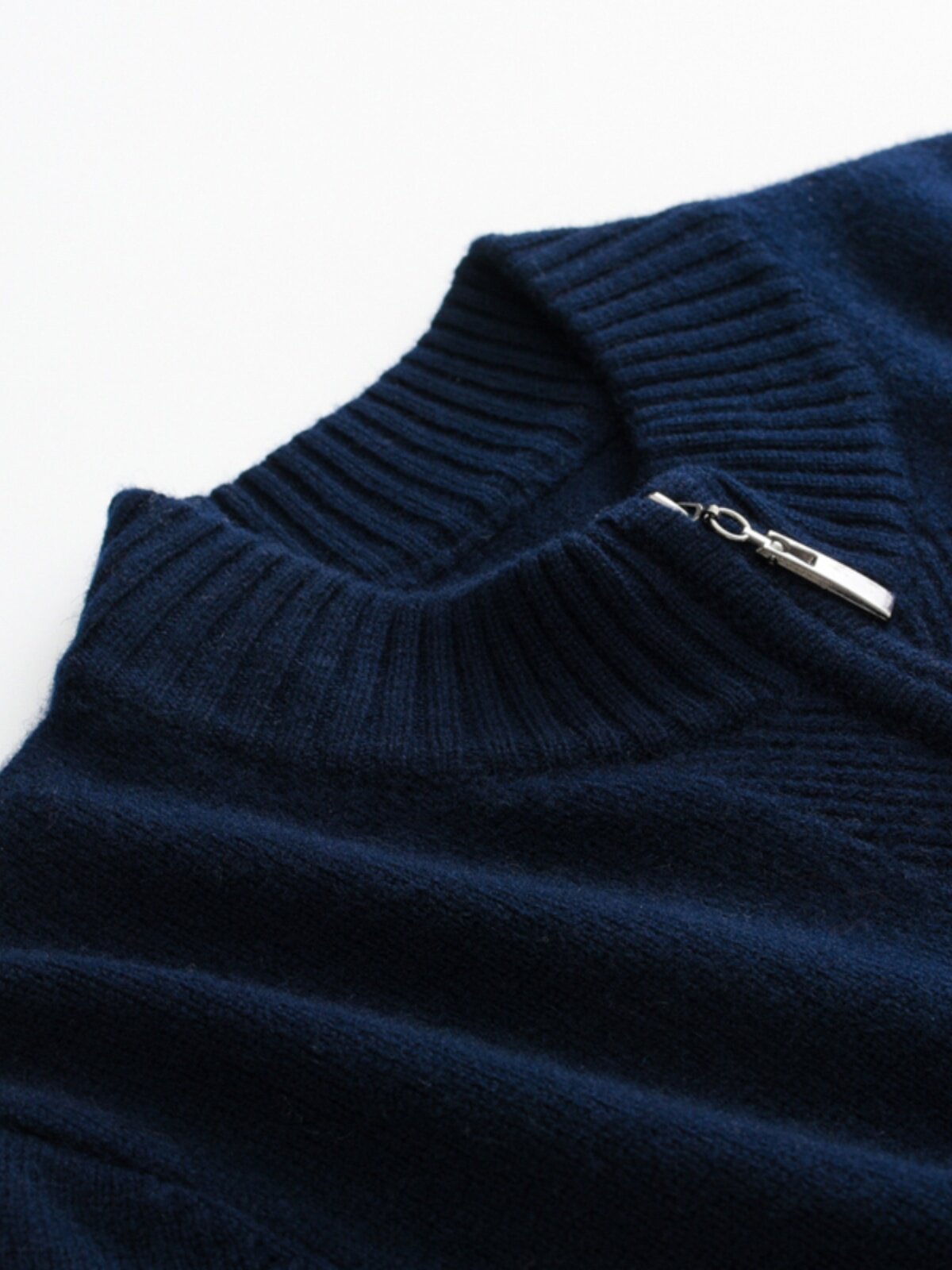 ORBEGA 24 가을 겨울 새 캐주얼 두꺼운 100 순수 캐시미어 스웨터 남성용 반 높이 지퍼 카디건 스웨터