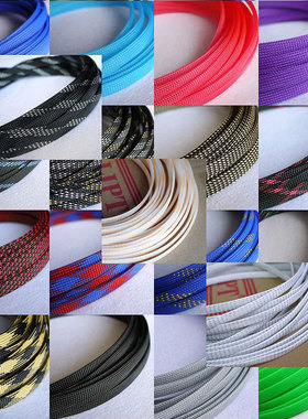 蛇皮网 14mm 三织加密型  PET编织网管尼龙网 线缆护套 高品质1米