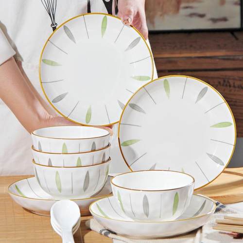 餐具釉下彩米饭碗盘陶瓷高级感