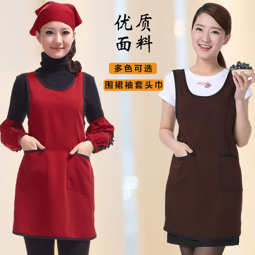 围裙女工作服围腰定制LOGO印字