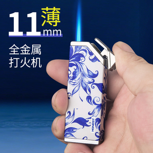 点火器艾灸雪茄点烟必备款 百诚新款 防风打火机耐用充气金属便携式