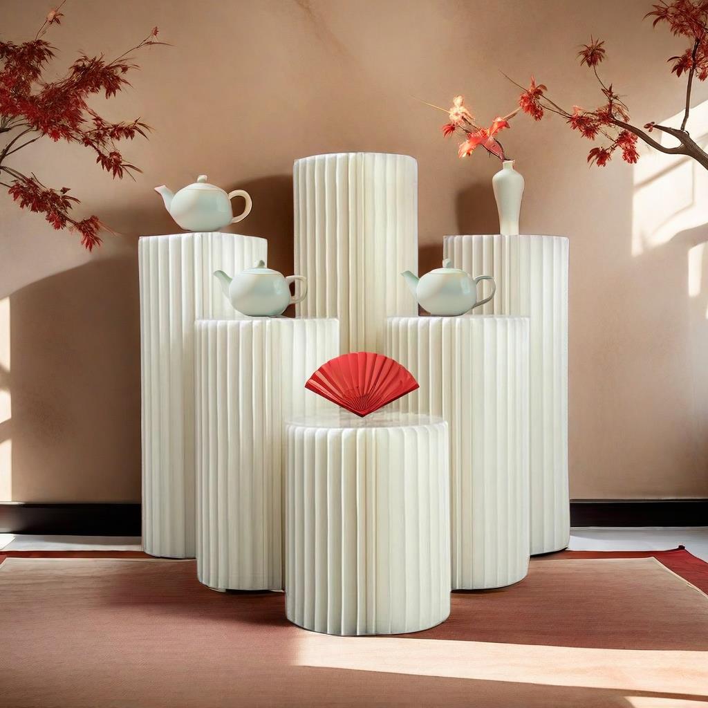 中岛地台服装店纸艺展示架