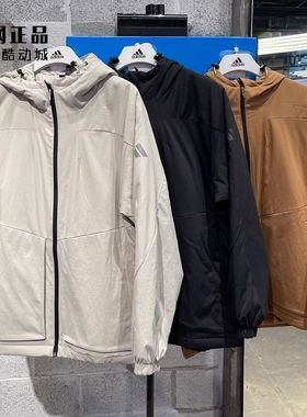 Adidas 阿迪达斯 男款运动休闲宽松保暖棉衣外套 JY4194 JY4195