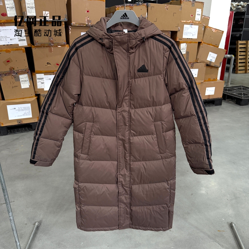 Adidas 阿迪达斯 男女冬季运动休闲防风保暖长款羽绒服 JM9150