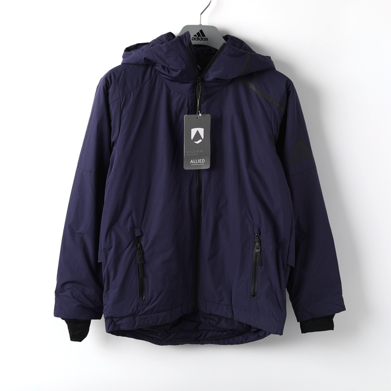 阿迪达斯女款运动休闲连帽羽绒服