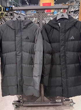 Adidas 阿迪达斯 男女运动休闲宽松保暖中长羽绒服 KQ5514 KQ5516