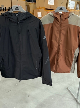 阿迪达斯 男款拒水防泼加厚绒保暖夹克外套 JZ8413 JZ8414 JZ8415