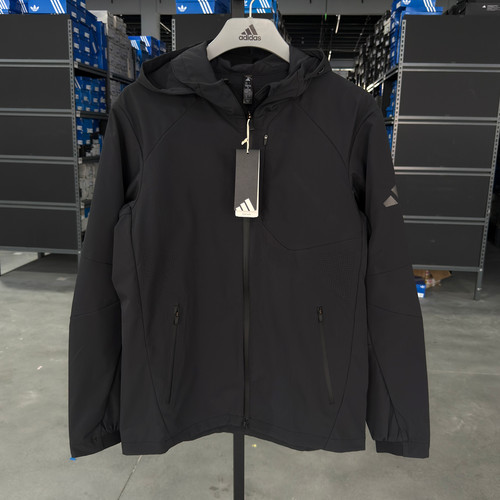 Adidas 阿迪达斯正品 男子春秋运动休闲连帽夹克上衣外套 JM2007