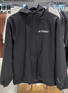 Adidas 阿迪达斯 男款户外防风防水三合一抓绒内胆冲锋衣 JY4797