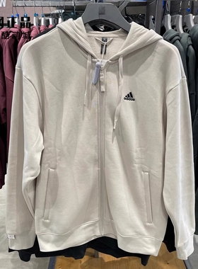 Adidas 阿迪达斯 男款运动休闲加绒保暖针织连帽上衣外套 IV7604