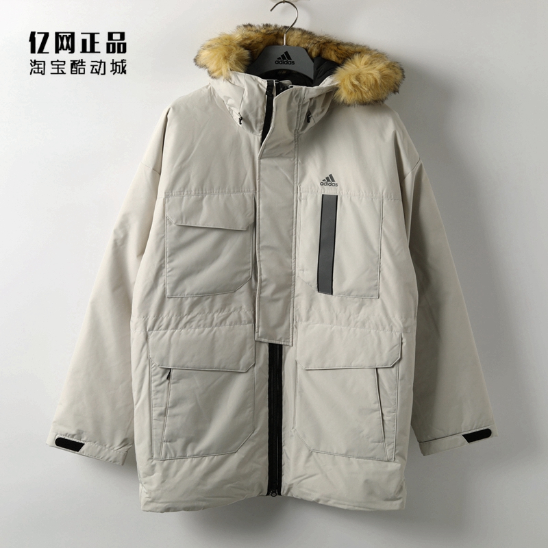 阿迪达斯男款运动休闲宽松羽绒服