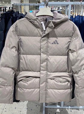 Adidas 阿迪达斯正品 男女冬季运动休闲保暖连帽羽绒服 KR0936