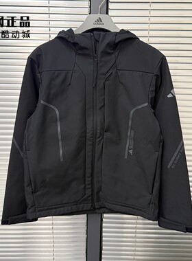 Adidas 阿迪达斯 男款春秋户外运动休闲连帽夹克上衣外套 JZ1149