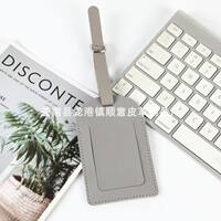 Portable multi-color pu leather thickened boarding pass luggage tag can be customized with logo travel anti-loss luggage tag thumbnail 3