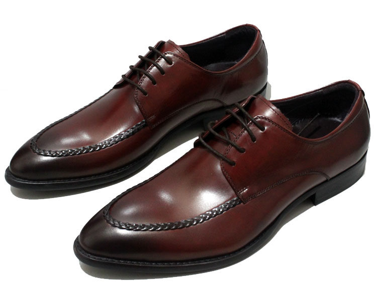 职场真皮商务男鞋 牛皮男款正装皮鞋车缝线英伦尖头系带潮流皮鞋,流行男鞋,正装皮鞋,淘宝优惠券,粉丝福利购,淘宝优惠卷