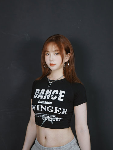 SWINGER原创大印花爵士舞jazz露脐短款插肩T恤上衣服饰辣妹短袖女