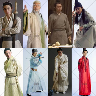 天龙八部神雕侠侣笑傲江湖同款金庸影视古装棉布武侠侠客服演出服