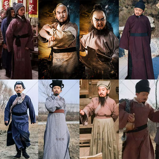 影视古装水浒传小戏骨李逵宋江鲁智深侍卫侠客武侠宋朝棉麻演出服