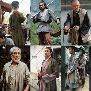 秦汉朝唐朝男士棉麻老百姓古装农民群演贩夫走卒樵夫渔民打更服装