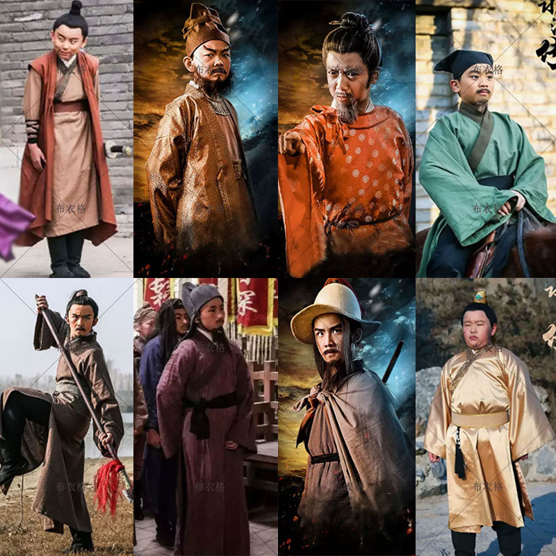 小戏骨宋朝水浒传古装棉麻鲁智深宋江杨志李逵舞台话剧演出服装