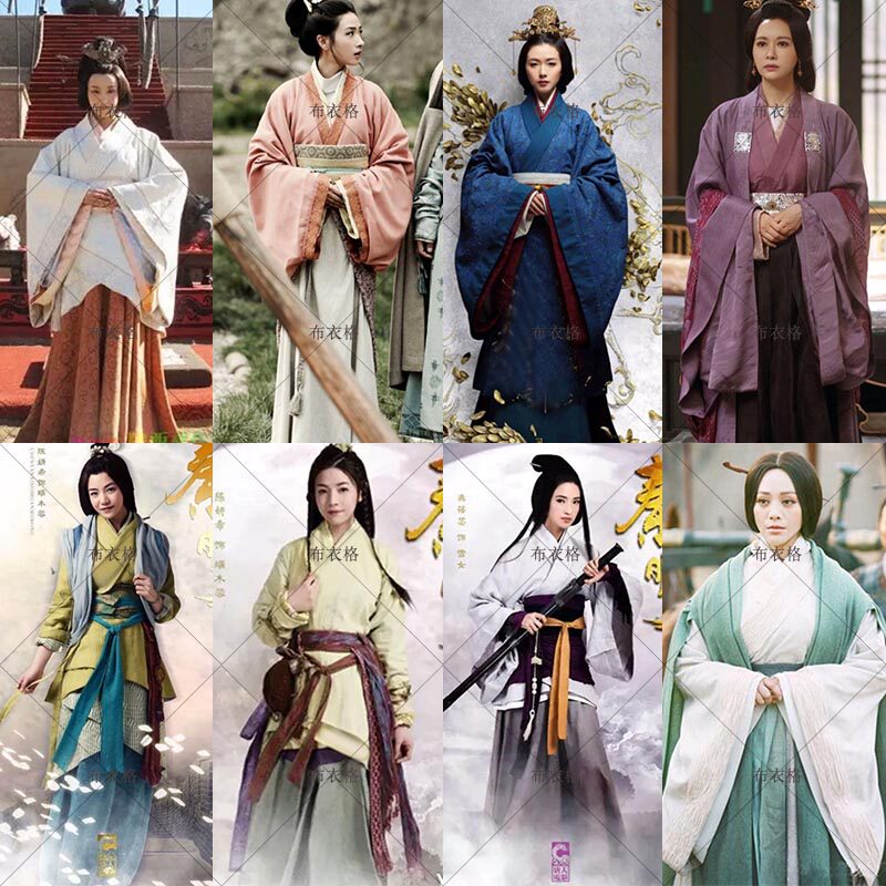 影视古装秦汉朝王后秦朝贵妃夫人大户人家小姐棉麻女曲裙女演出服