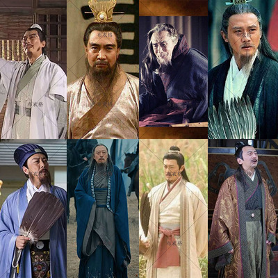 三国演义影视古装诸葛亮曹操男士棉麻汉服官员谋士服大臣服演出服