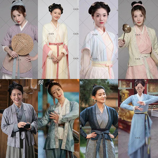 影视古装刘亦菲女汉服宋朝丫鬟服侍女服小姐宫女服群演小姐演出服