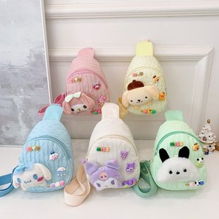 2024新款胸包女童库洛米包包儿童可爱斜挎包小女孩宝宝洋气小背包