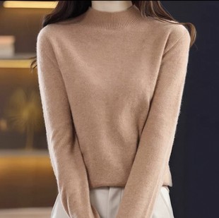 半高领针织女加厚打底毛衣套头百搭羊毛针织衫 TYK1 秋冬款