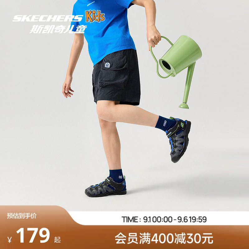 Skechers斯凯奇儿童男运动凉鞋夏季新款青少年户外涉水防滑溯溪鞋图片