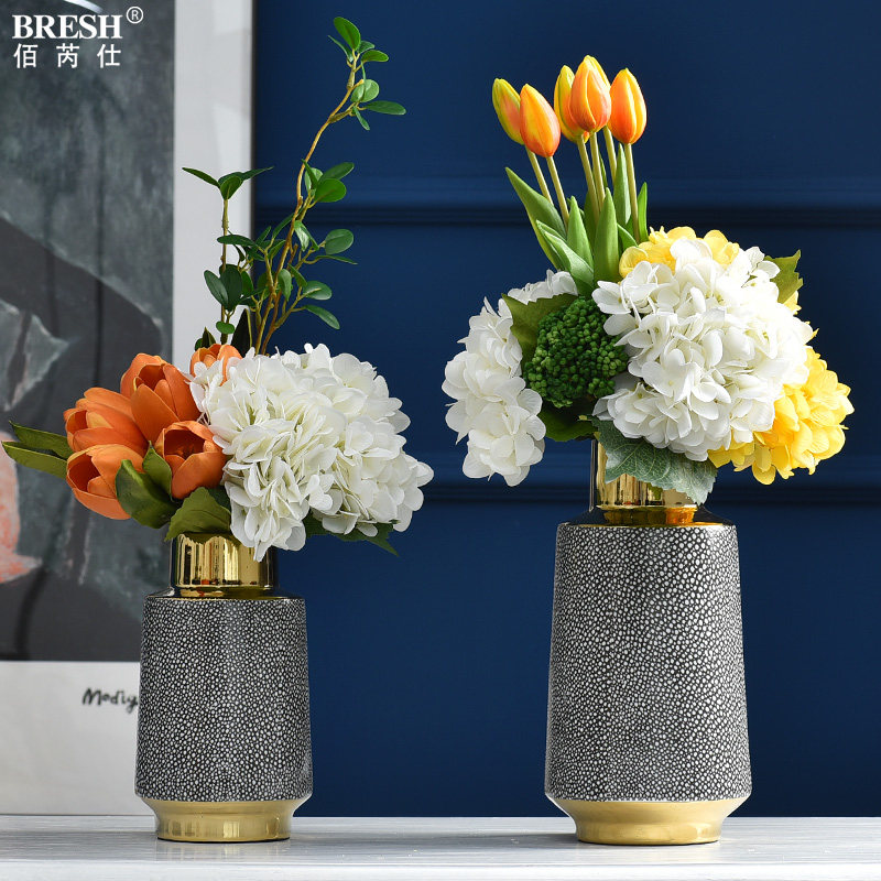 轻奢客厅创意插花摆件家居装饰品陶瓷花瓶花艺摆设